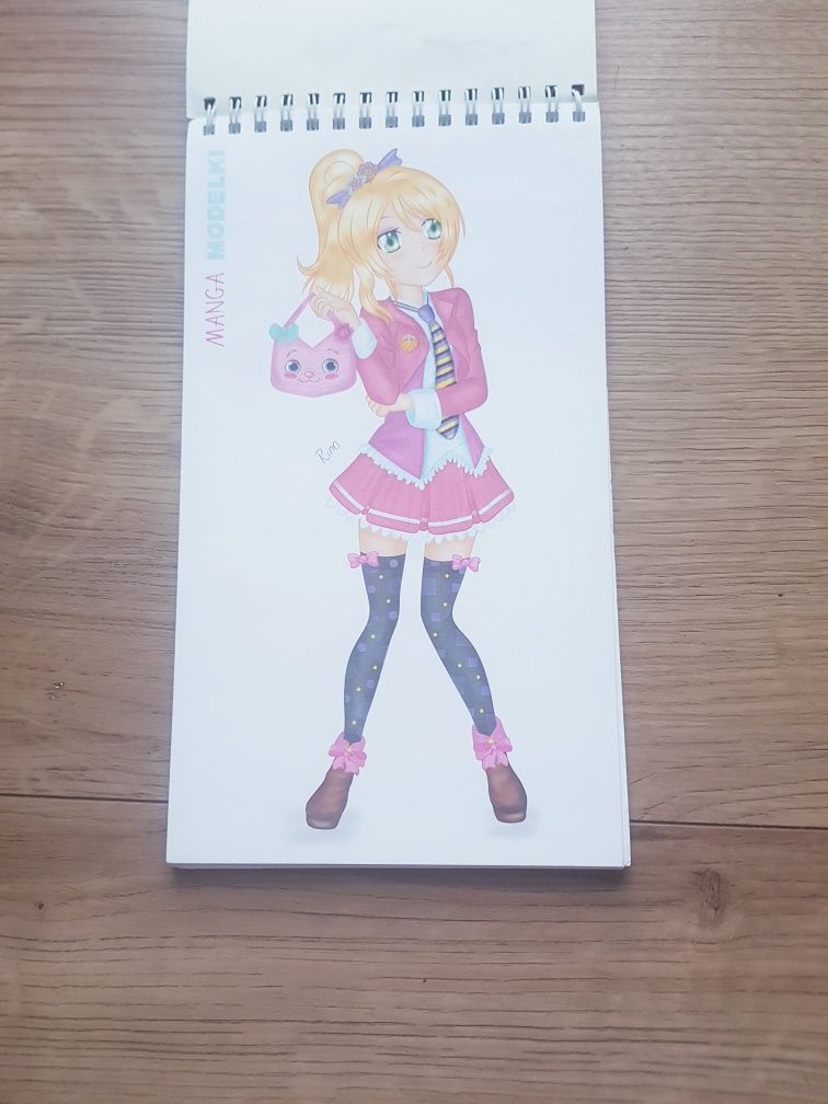 Książka Manga Styl z naklejkami wesołe malowanki