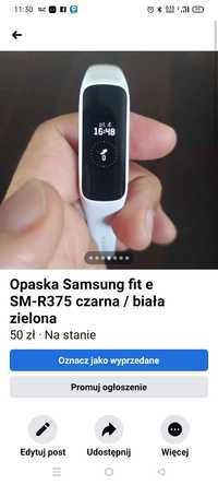 Opaska Samsung fit e SM-R375 czarna