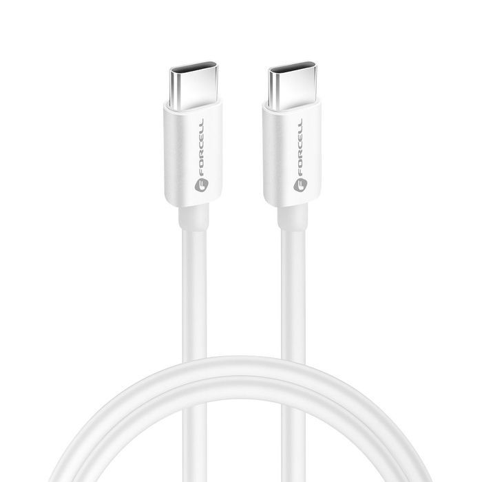 Kabel USB C do USB C Forcell F-Energy QC4.0 PD 5A 100W 1 m C339 biały