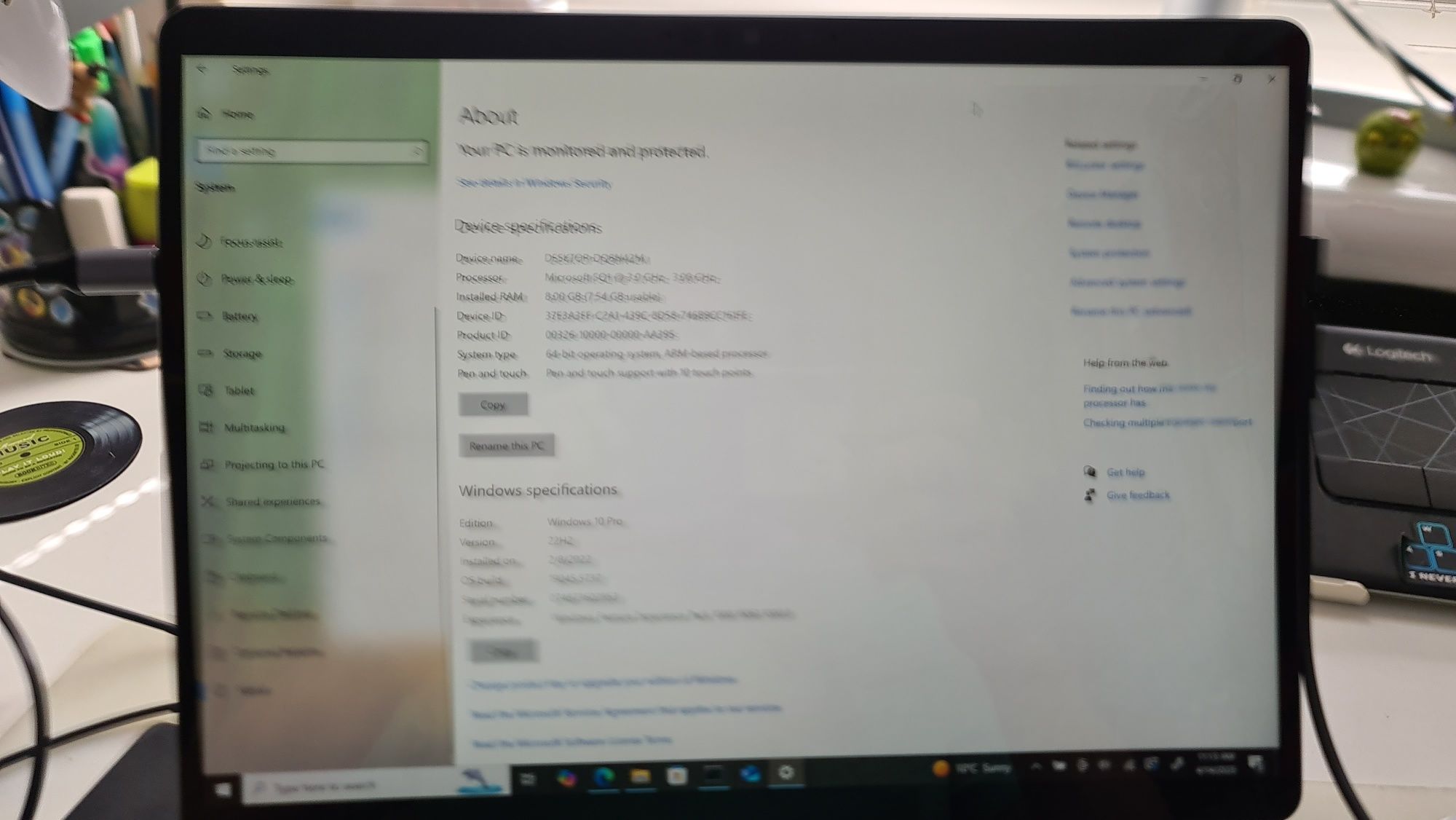 Microsoft Surface pro X