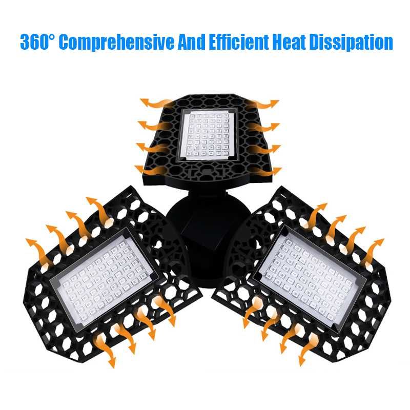 Lâmpada LED de cultivo 360 dobrável e27 - espectro total