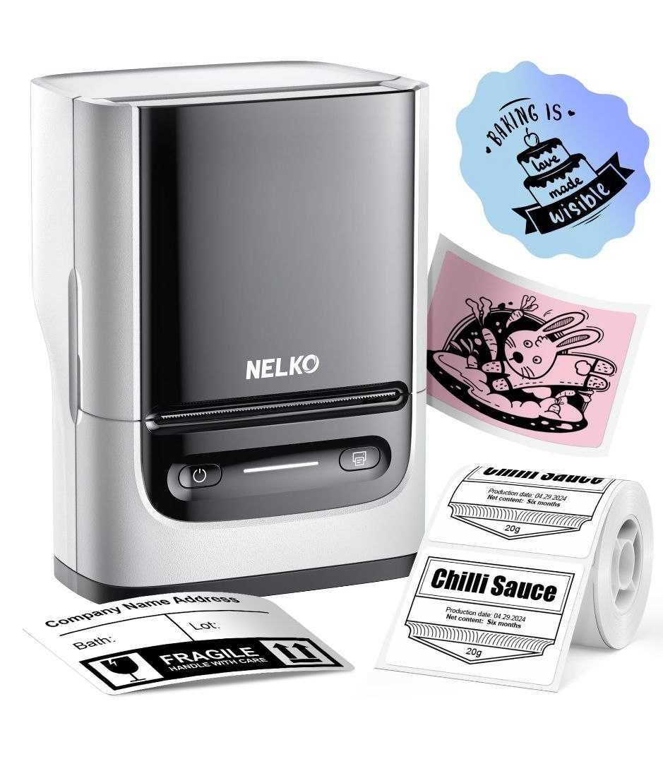 Drukarka etykiet Nelko z 1 etykietą, Bluetooth PM220