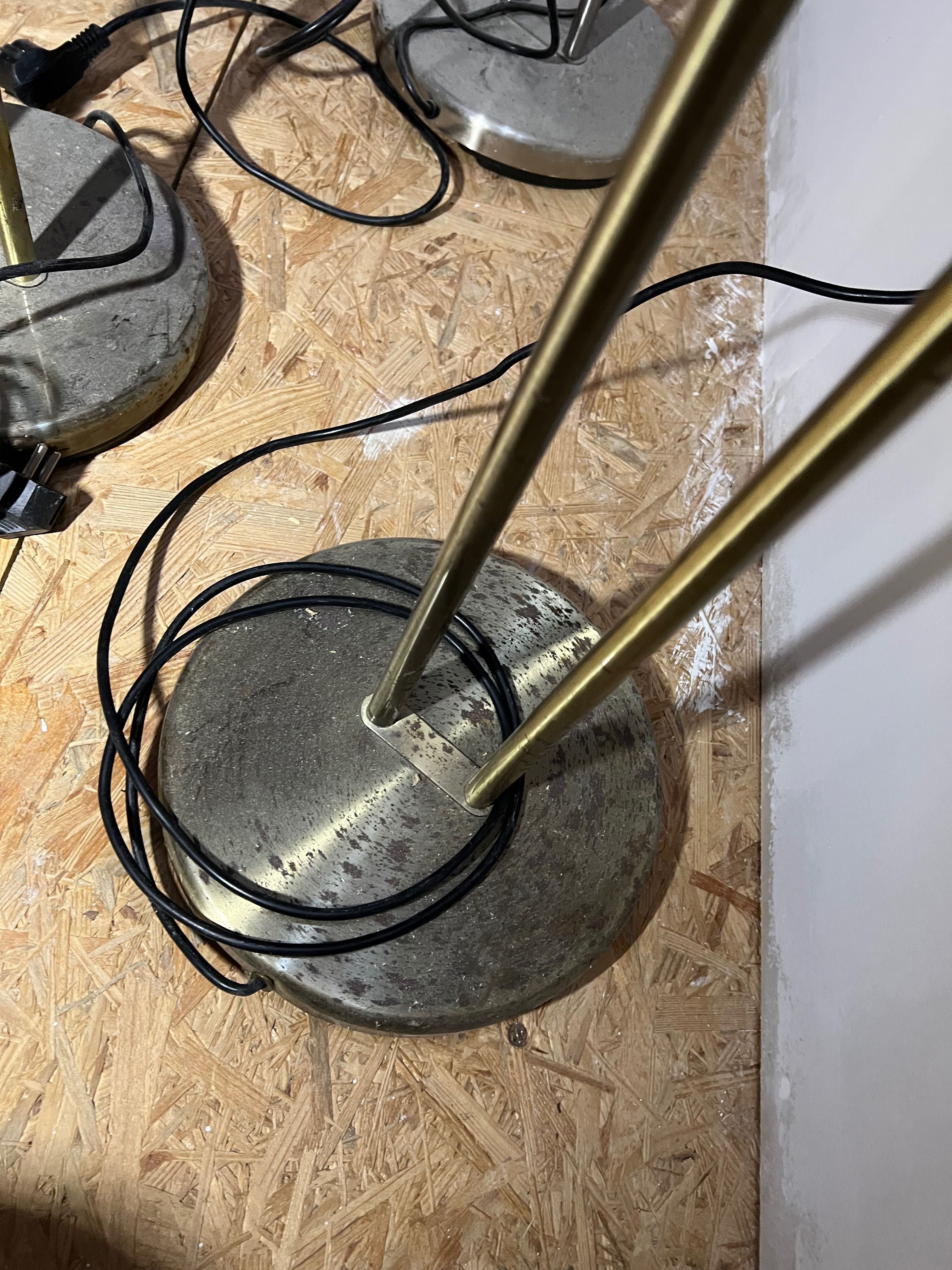 Zlota lampa podlogowa pakiet 3 szt z lampka do czytania i sciemnacz