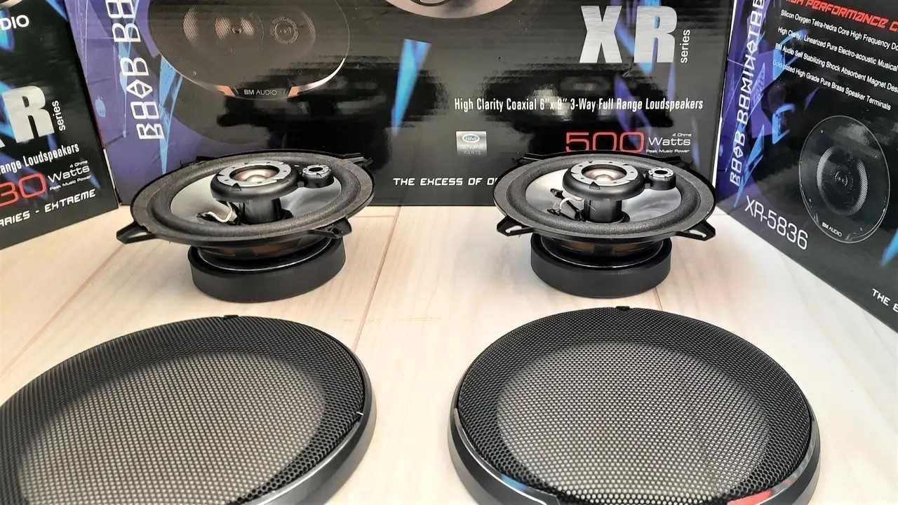 Динаміки коаксіальні трисмугові 13см 300вт boschmann bm audio xr5836