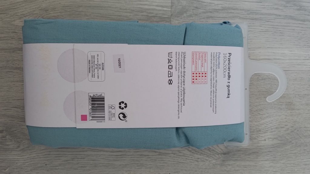 Prześcieradło z gumką nowe 160x200