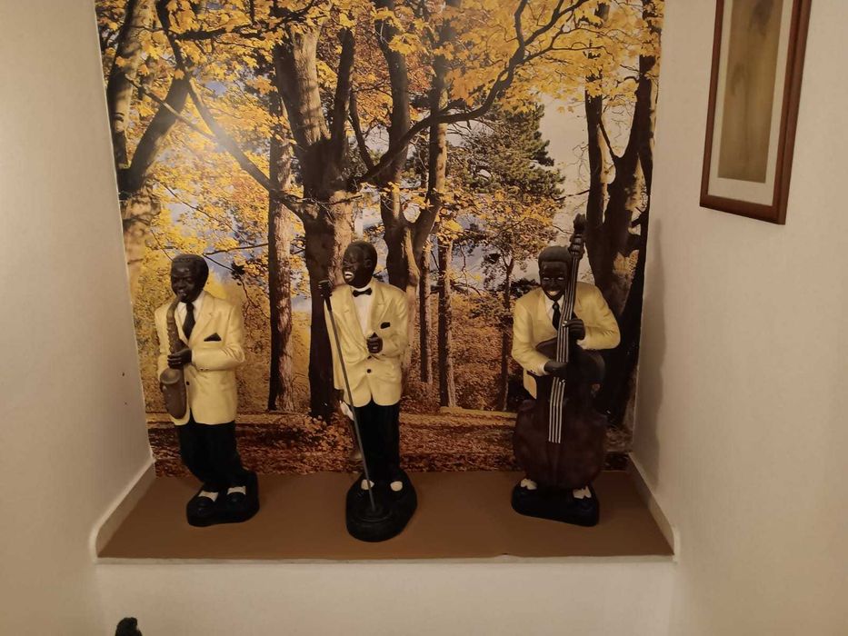 Conjunto de 3 Estátuas de Músicos Jazz