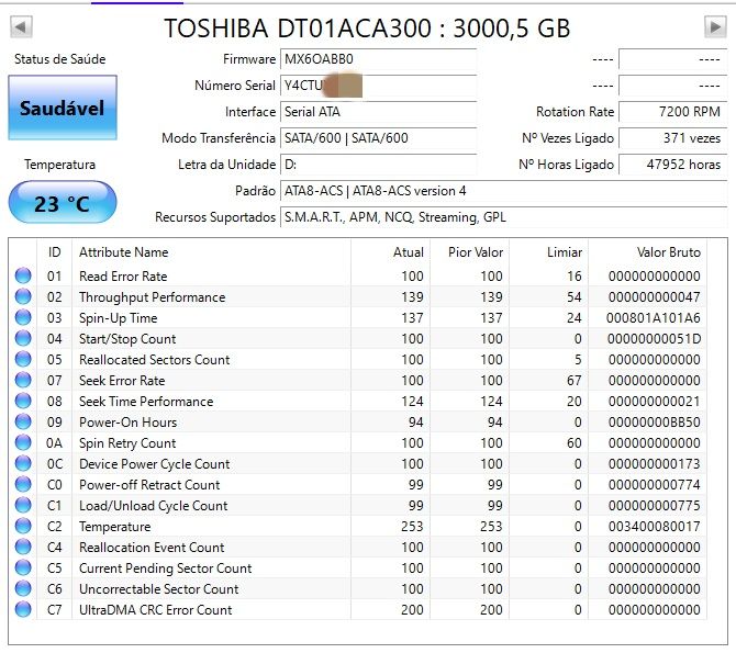 Disco SATA 3TB Toshiba e Seagate NAS