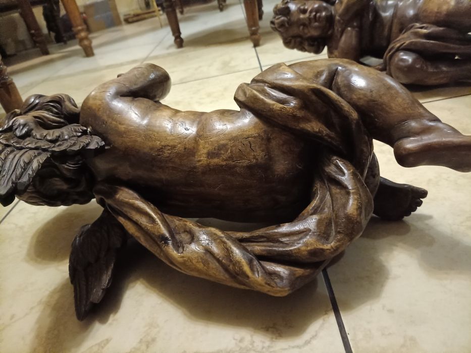 Stare anioły para XVIII wiek 58 cm