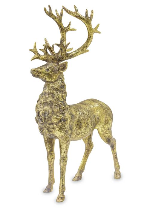 Figurka Złoty Renifer Jeleń Dekoracja Świąteczna Pod Choinkę 122417