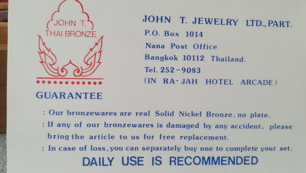 John T. Jewelery sztućce nikiel/brąz 154 cześci nie Gerlach