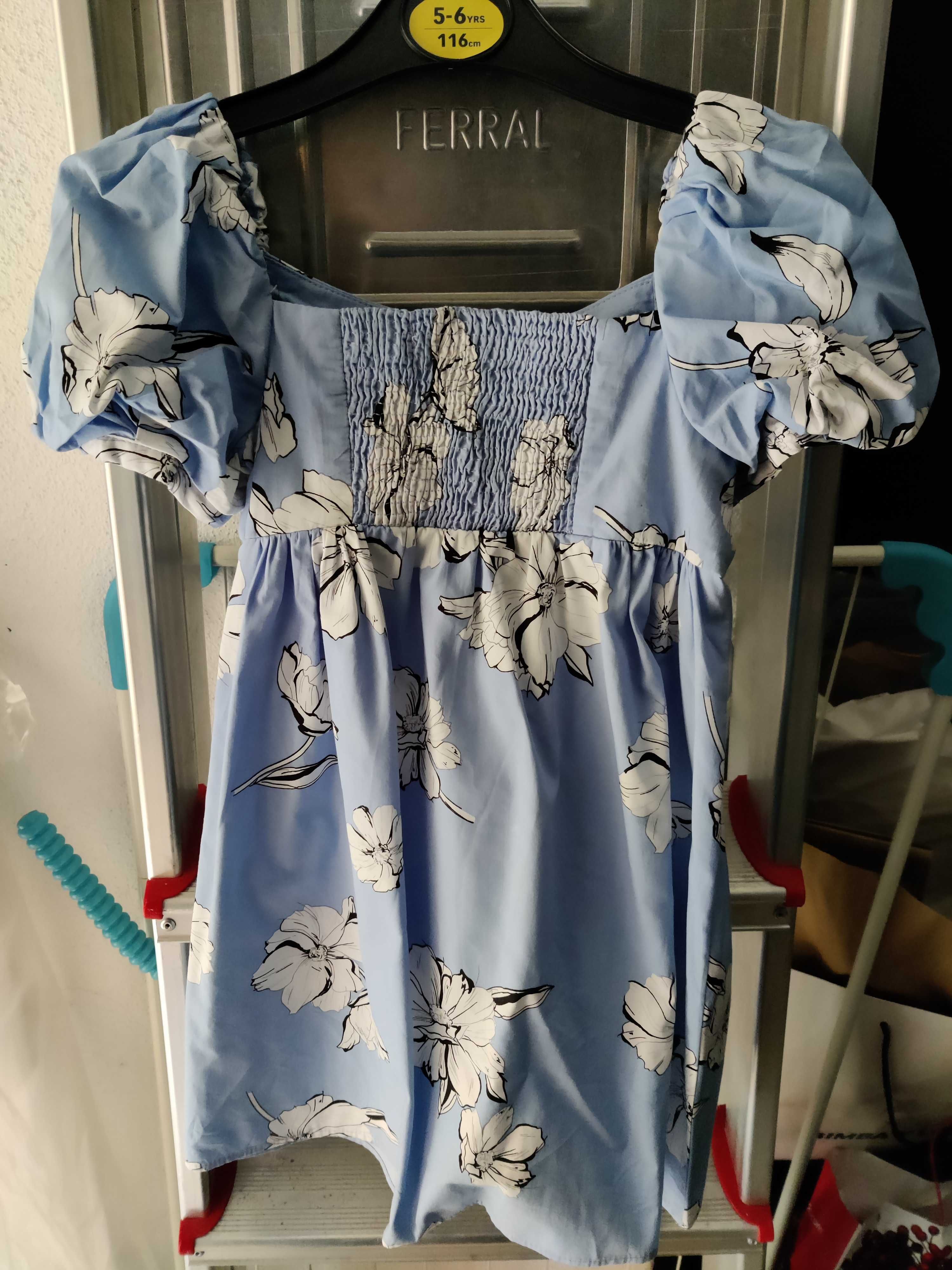 Vestido criança com manga balão da Zara