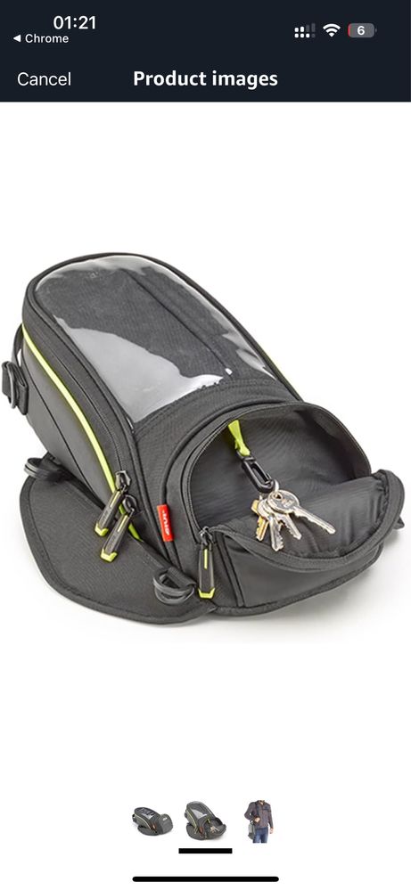 Givi, EA138 – saco universal de deposito, preto, 6 Litros