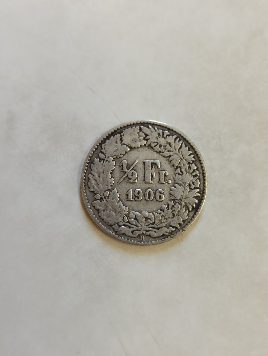 1/2 франка Швейцария серебро