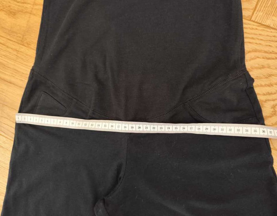 Nowe spodnie/ legginsy ciążowe prosta szeroka nogawka XS 32/34 czarne