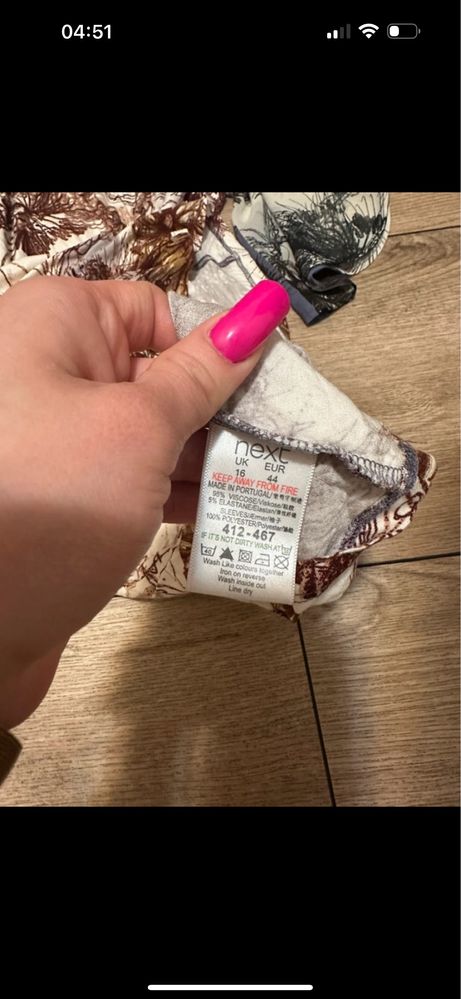Letnia sukienka w kwiaty na krótki rekaw next XXL 44
