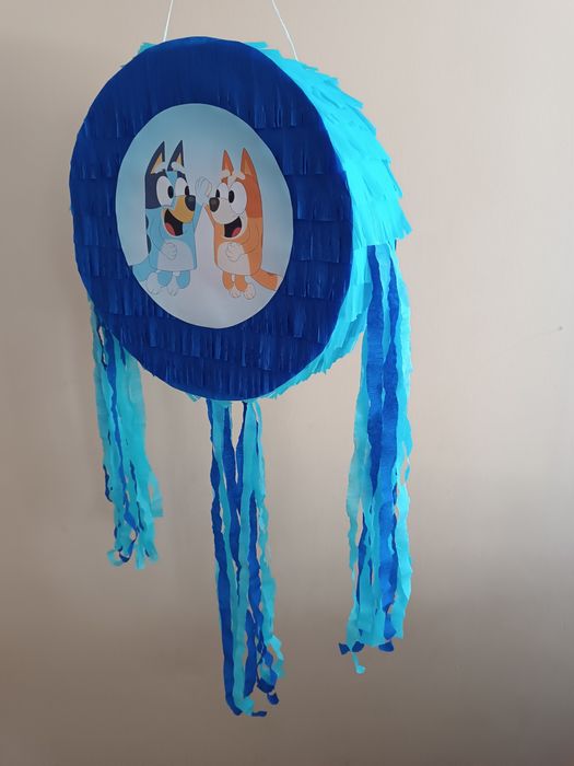 Urodziny zestaw piniata Bluey i Bingo kij+imię