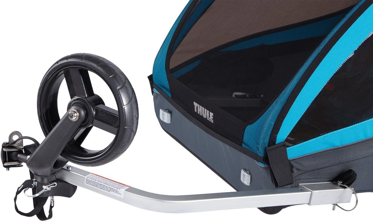 Thule Chariot Coaster XT dla 2 dzieci - przyczepka rowerowa 2w1, wózek