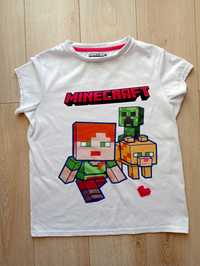 T-shirt Minecraft biały 152cm/12 lat biały