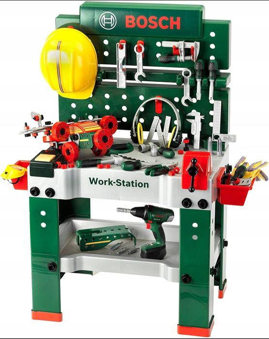 Klein Warsztat dla dzieci Bosch 150 elementów wkrętarka z efektami