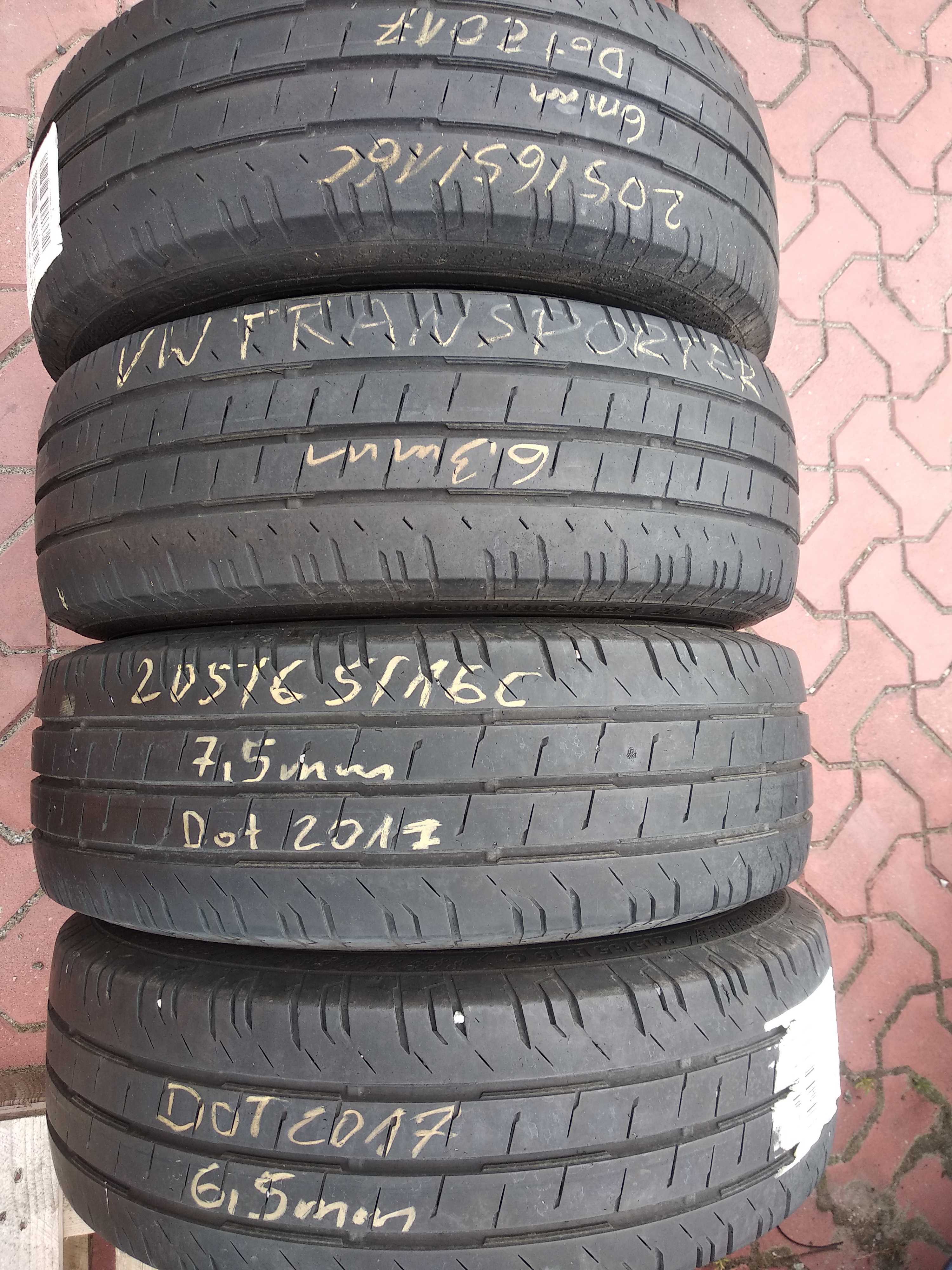 4x koła 16 VW Transporter T5 T6 + opony 205/65R16C