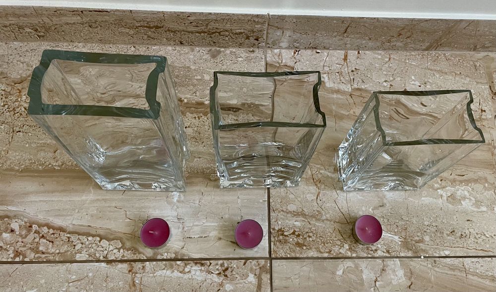 Conjunto de 3 jarras de cristal