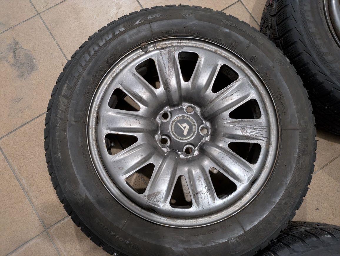 Koła 205/60/16 opony zimowe Firestone, felgi Alcar KFZ, 5x108
