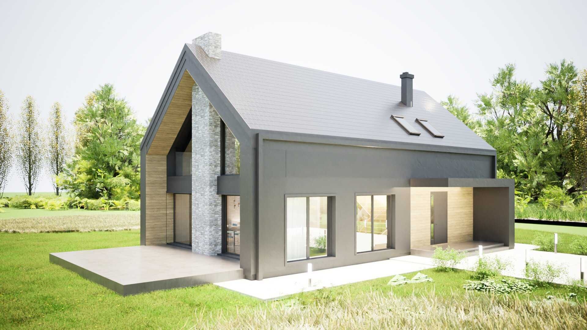PROJEKT DOMU INDYWIDUALNY - Biuro Projektowe Architekt, projekty domów
