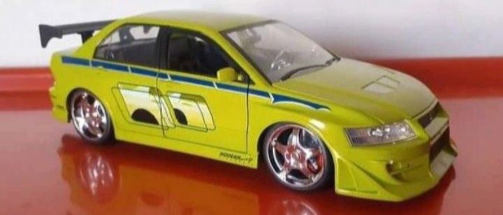 Mitsubishi evo fast & furious escala 1:24