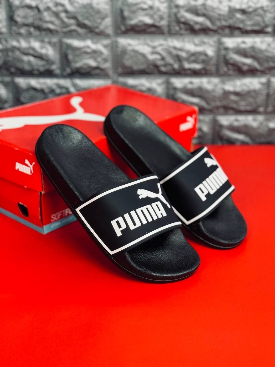 Мужские Шлепанцы Puma Черные Шлепанцы Пума