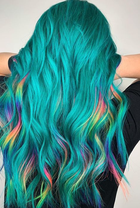 Модели на наращивание ярких  цветов