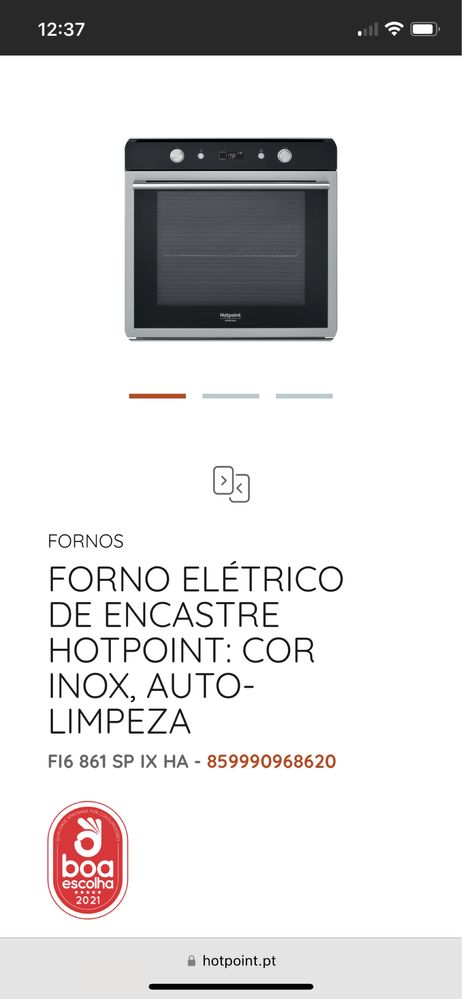 Forno electrico de encastre