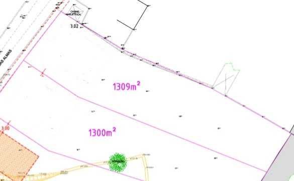Terreno 1309 m² para construção em Baltar