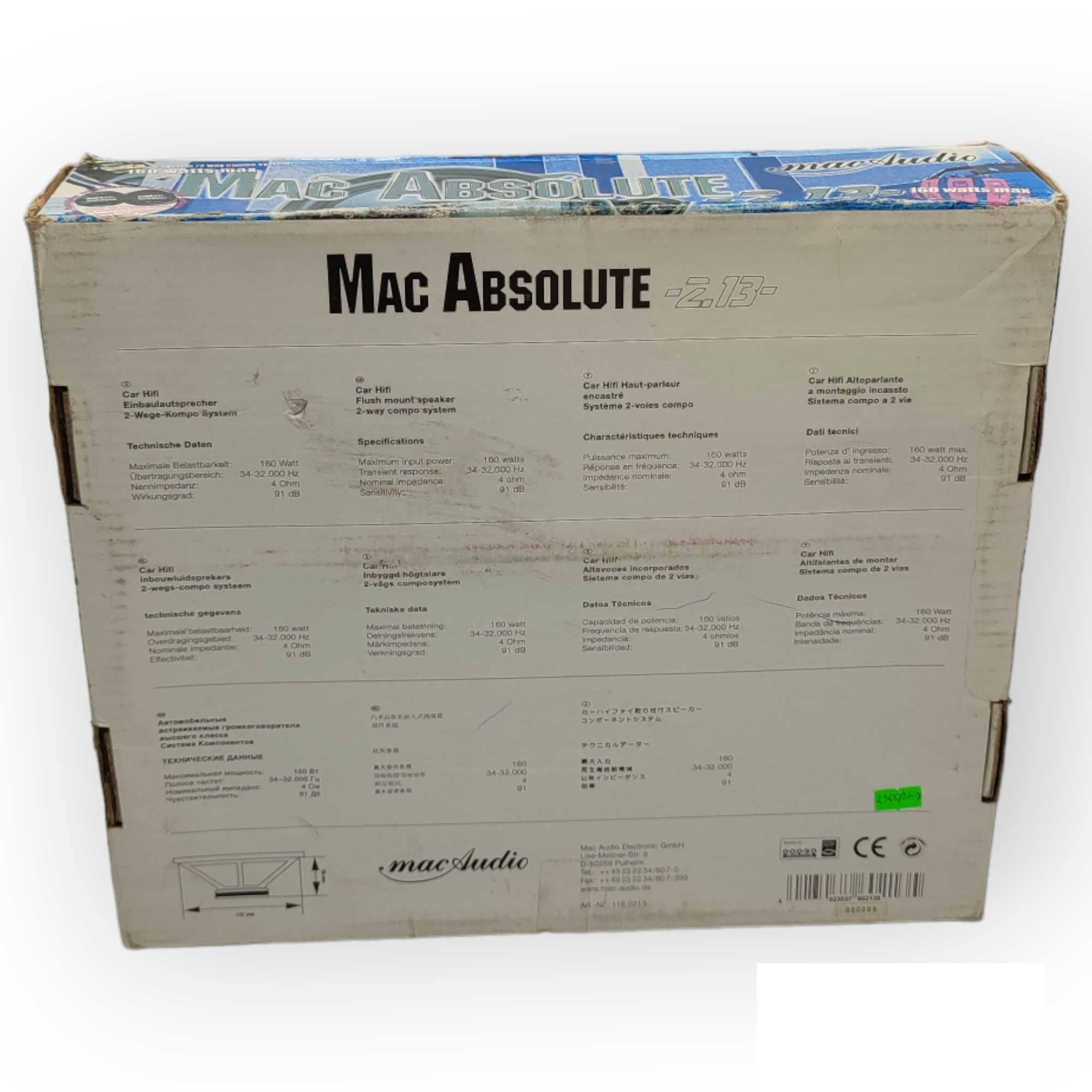 Głośniki samochodowe MAC ABSOLUTE 2.13