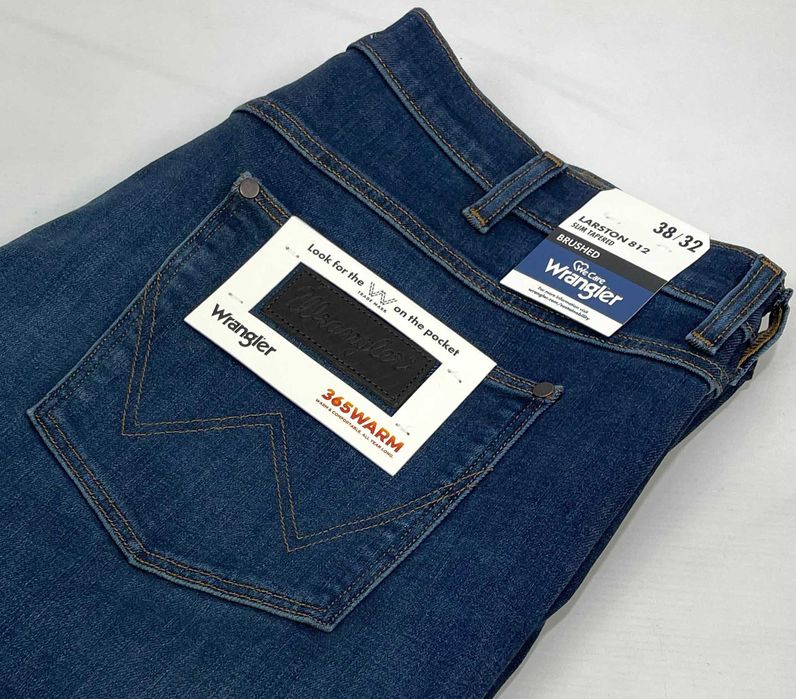 Spodnie męskie jeansy Wrangler Larston 812 Green Fuzz W38 L32