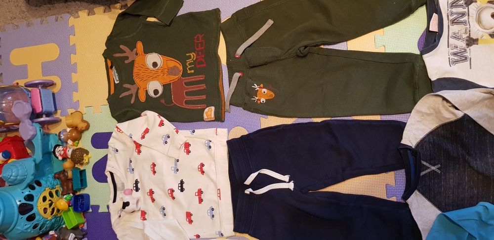 Zestaw dresy dres 86 / 92 chłopiecy bluzka spodnie bluza hm h&m