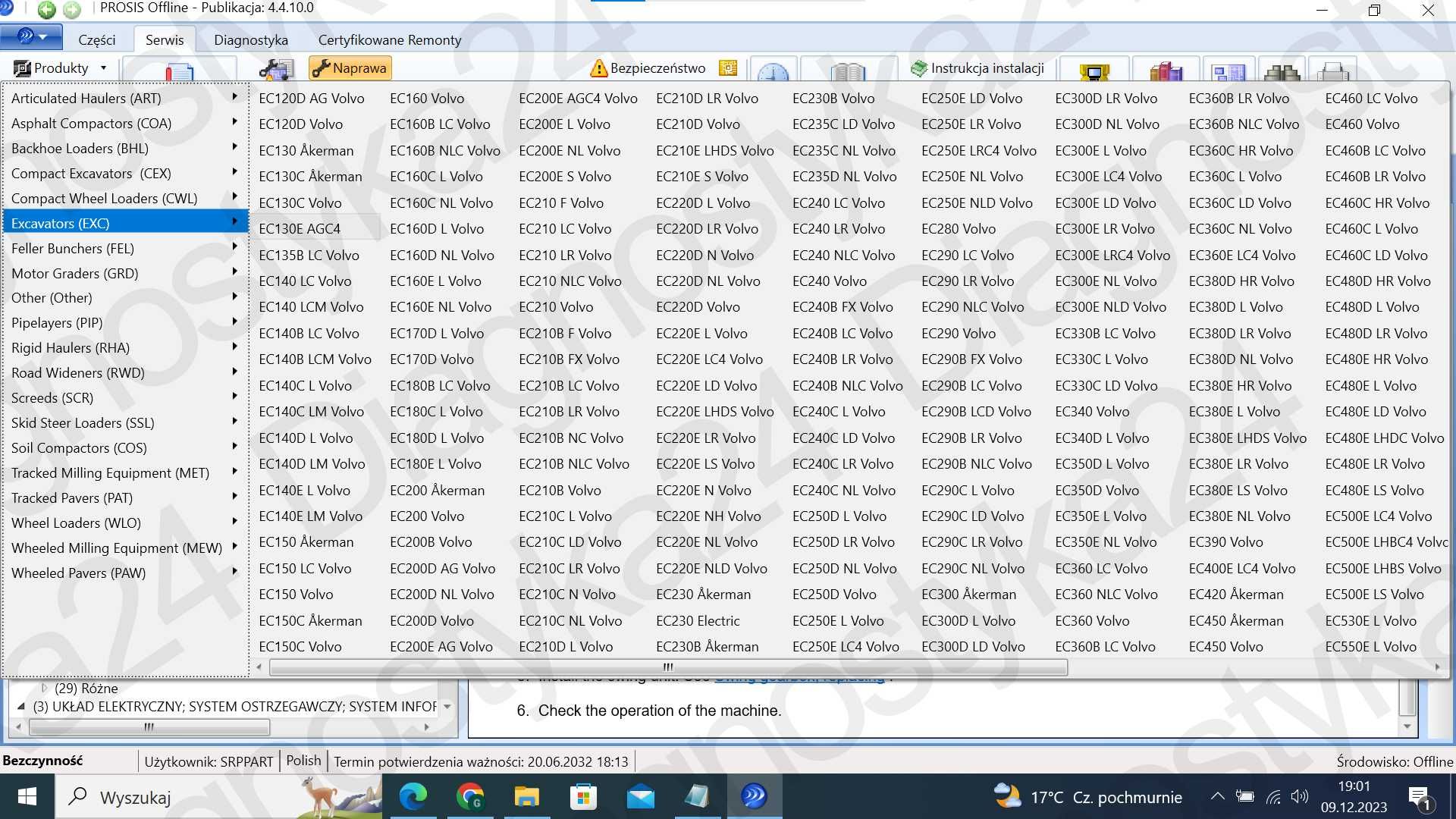 PROSIS 2023.05 Maszyny Budowlane Volvo Schematy Instrukcje Katalog