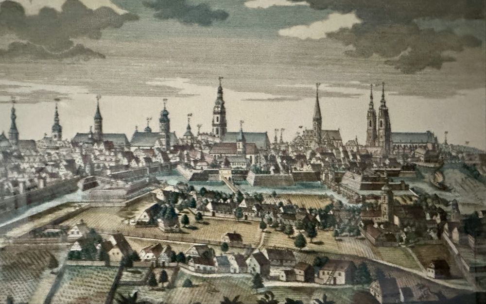 Panorama Breslau Wrocław F.B.Werner akwaforta
