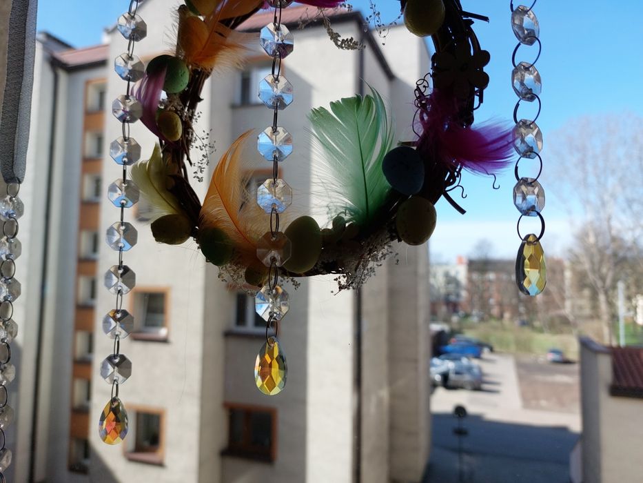 Firanki sznurki zawieszki koraliki kryształki model nr 3  10szt  26cm