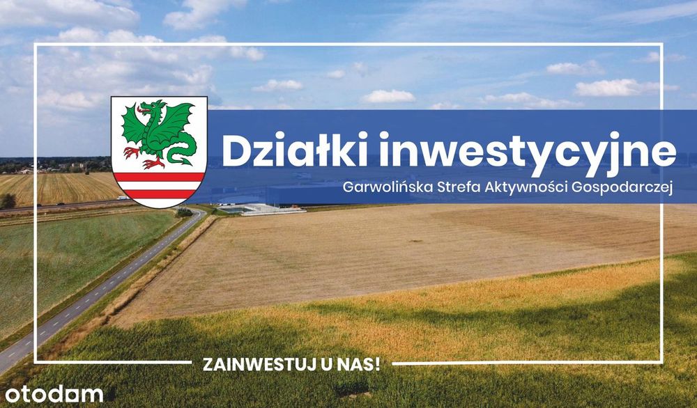 Teren inwestycyjny 24801 m2 w Garwolinie pod Warszawą przy drodze S17