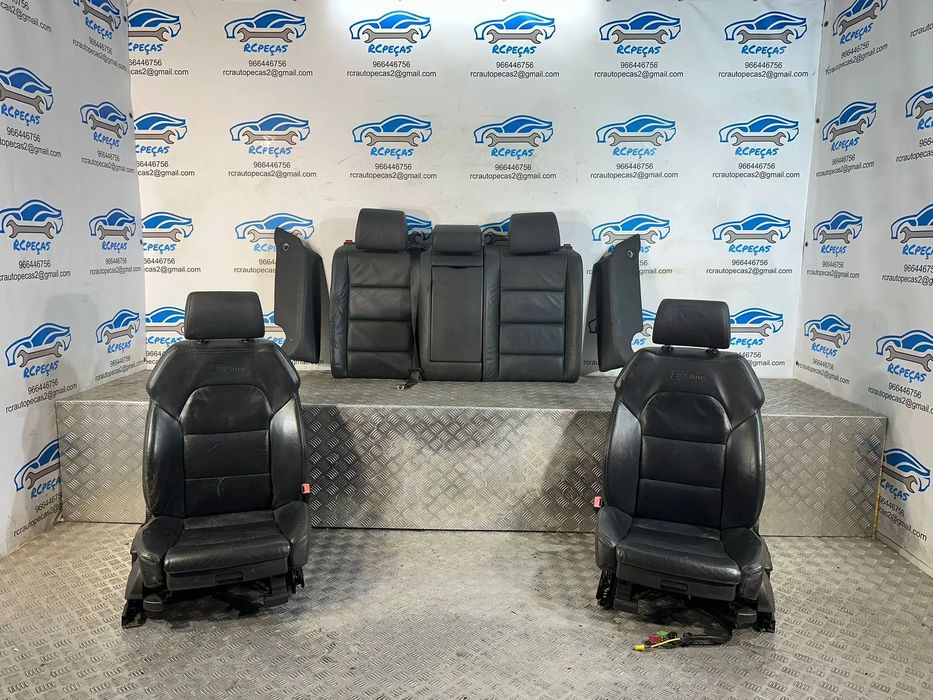 .Conjunto Bancos Pele Originais S Line Audi A6 C6 Pele 2004 - 2011