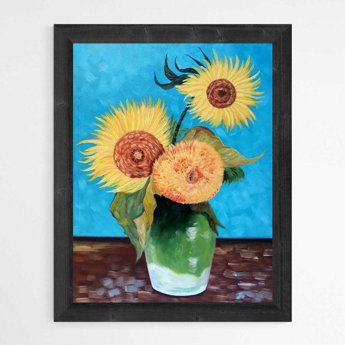 Ręcznie malowany obraz olejny 30x40 reprodukcja Van Gogh Słoneczniki