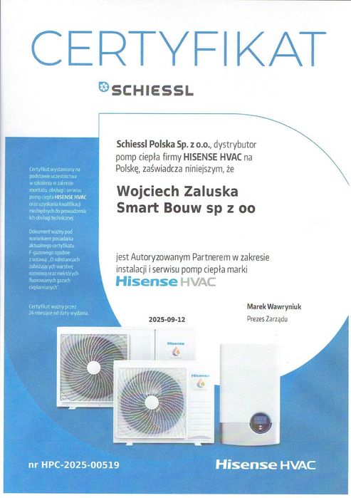 hisense pompa ciepła 6kw split