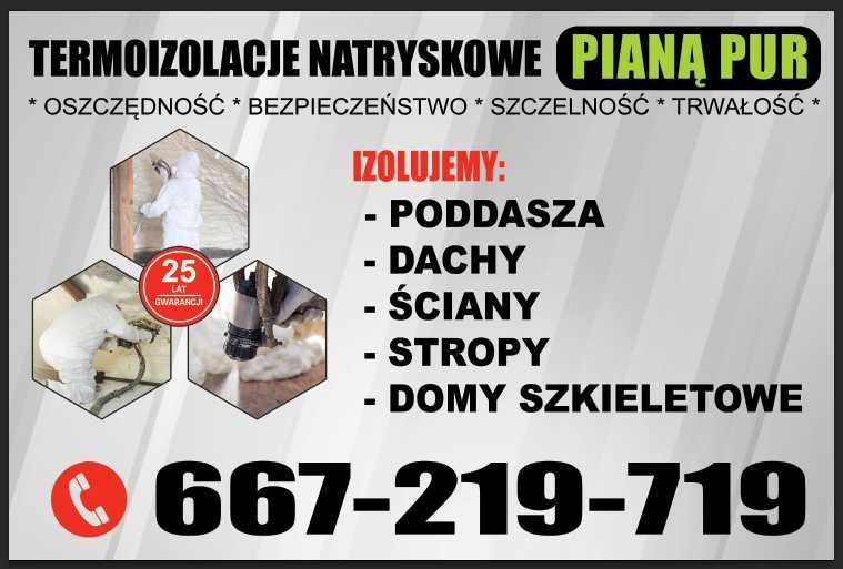 Piana PUR ocieplenie dach strop lepsze od wełna czyste powietrze