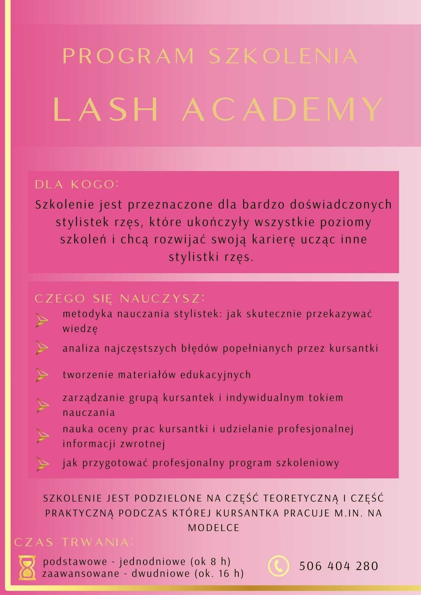 Szkolenie Instruktorskie PRZEDŁUŻANIE RZĘS