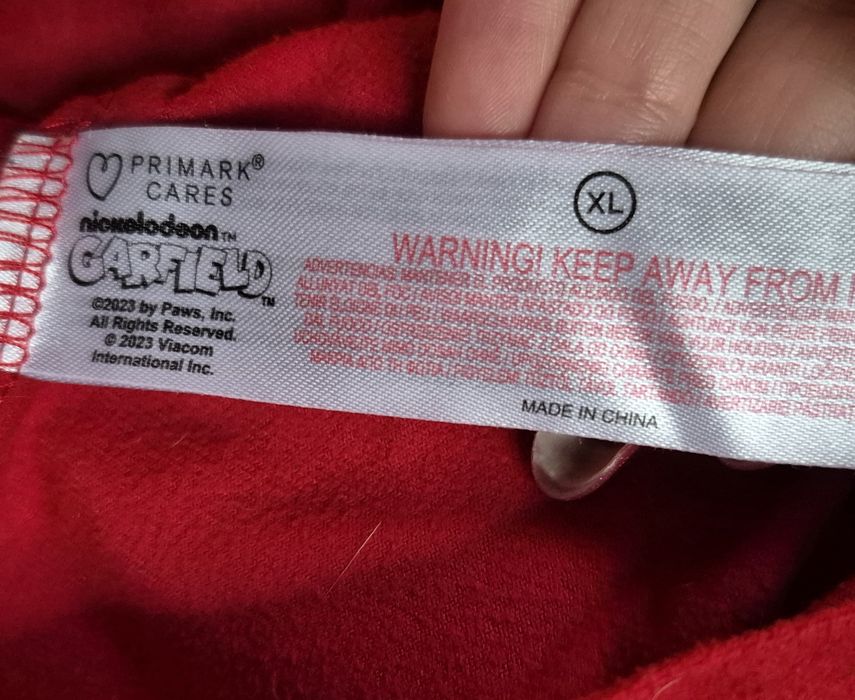Піжама фліс в новорічному стилі гарфілд розмір xl