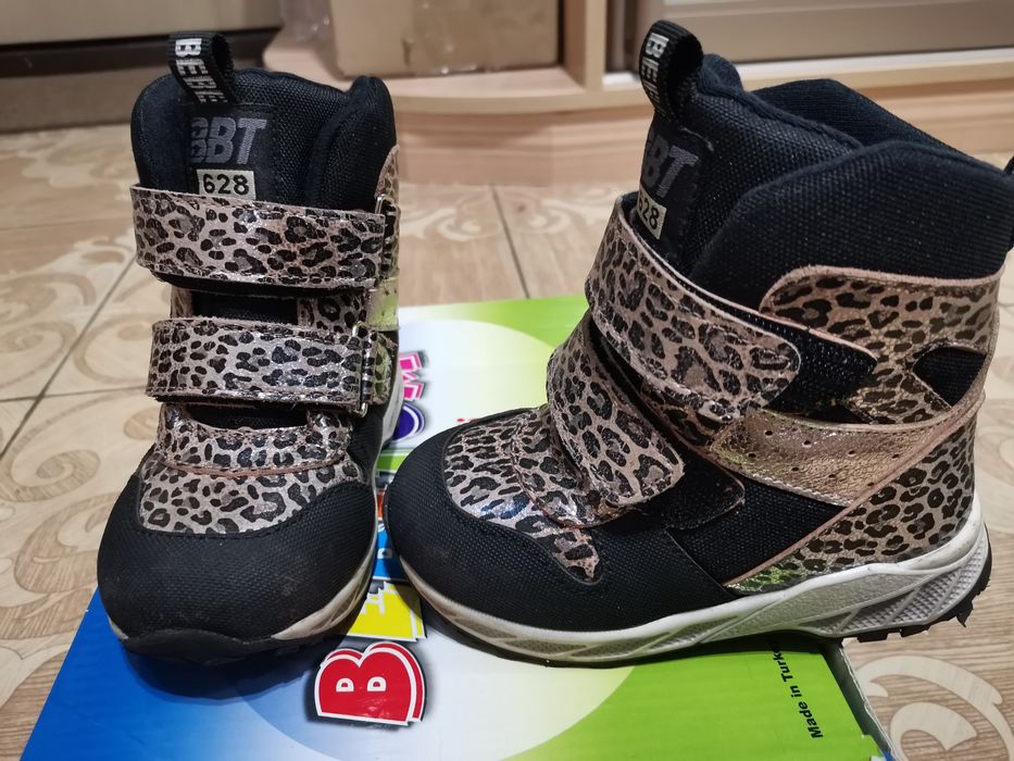 Bebetom, зимові черевики, лепардові, 23 розмір, в відмінному стані