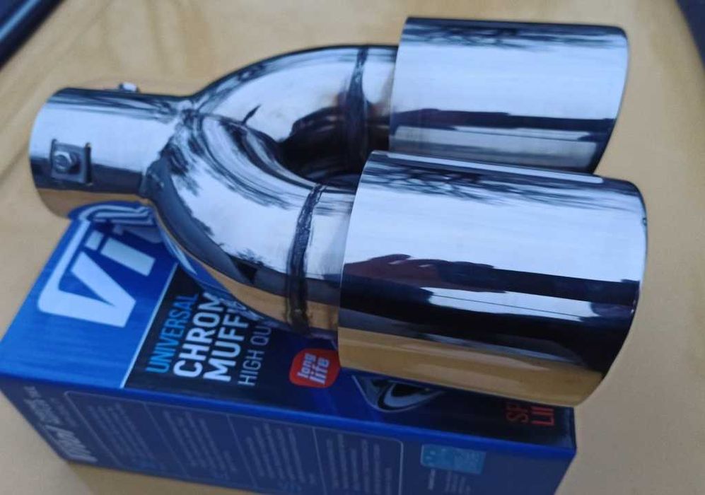 Двойная Насадка на глушитель Нержавеющая сталь