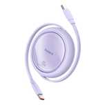 Kabel Wysuwany Baseus Free2Draw Mini Usb-C - Usb-C 100W 1M - Fioletowy