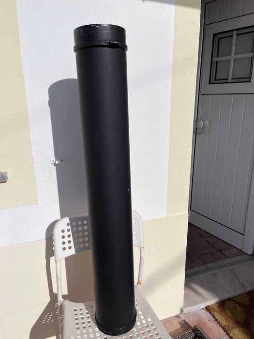 Tubo inox 1mt preto D150