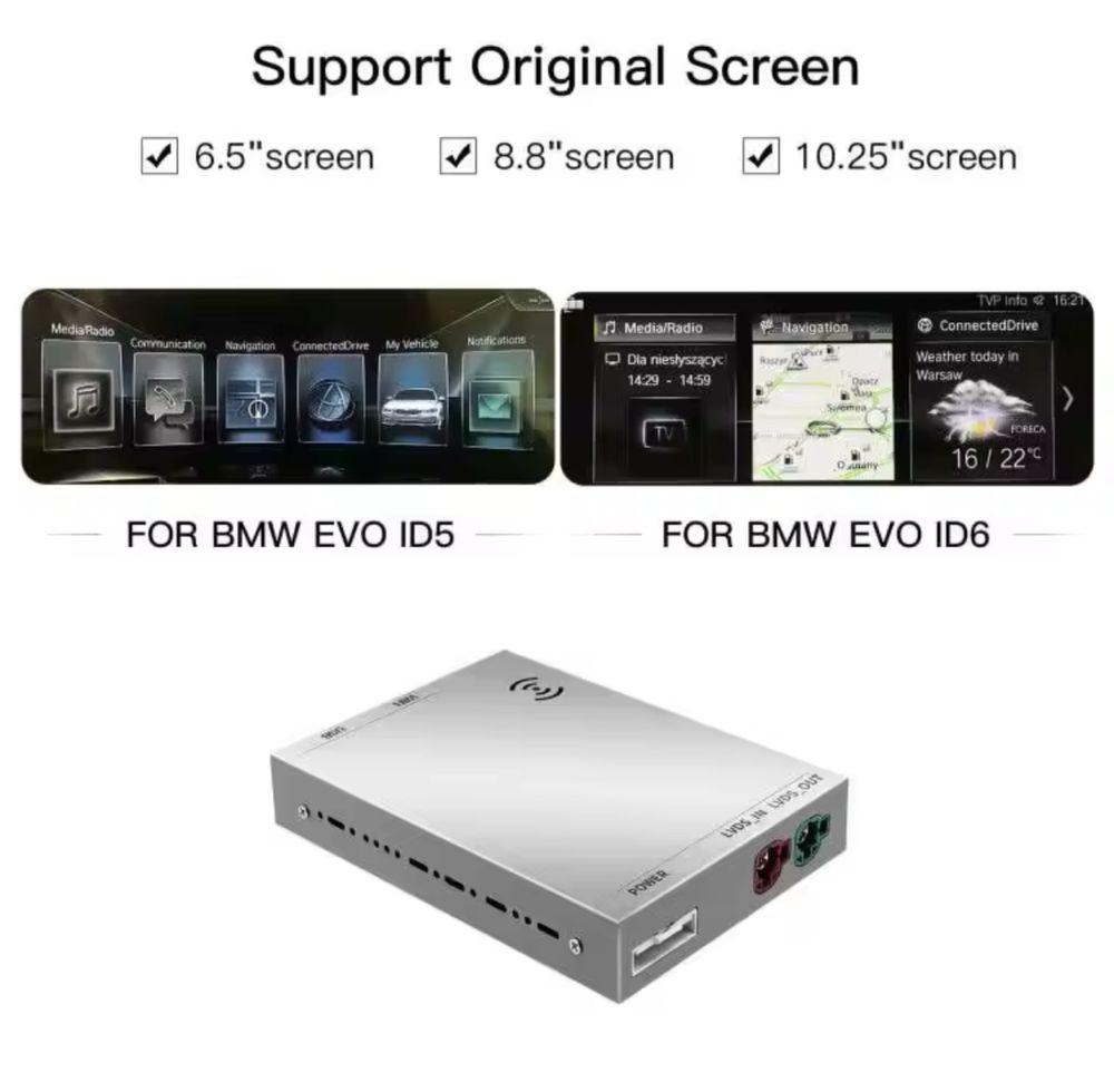 CarPlay Android Auto для Bmw F10 F30 F32 E60 E90 E70 и тд